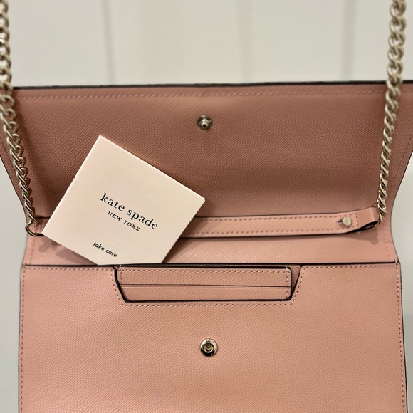 Kate Spade willow wallet crossbody purse + wallet, rosy cheeks light pink - Picture 10 of 12